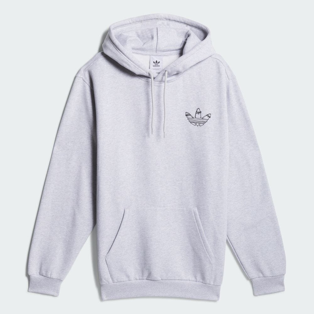 Adidas trefoil hoodie store grey and black